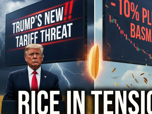 Rice in tension as Trump's new tariff threat triggers 10% plunge in key basmati stocks